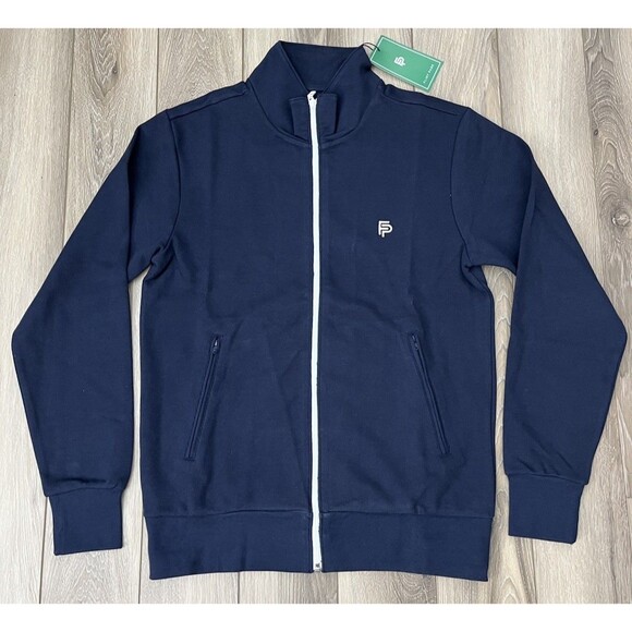 Flint Park Blue Full Zip Athletic Golf/Tennis/Pickleball Sweatshirt Mens S NEW - Picture 2 of 8